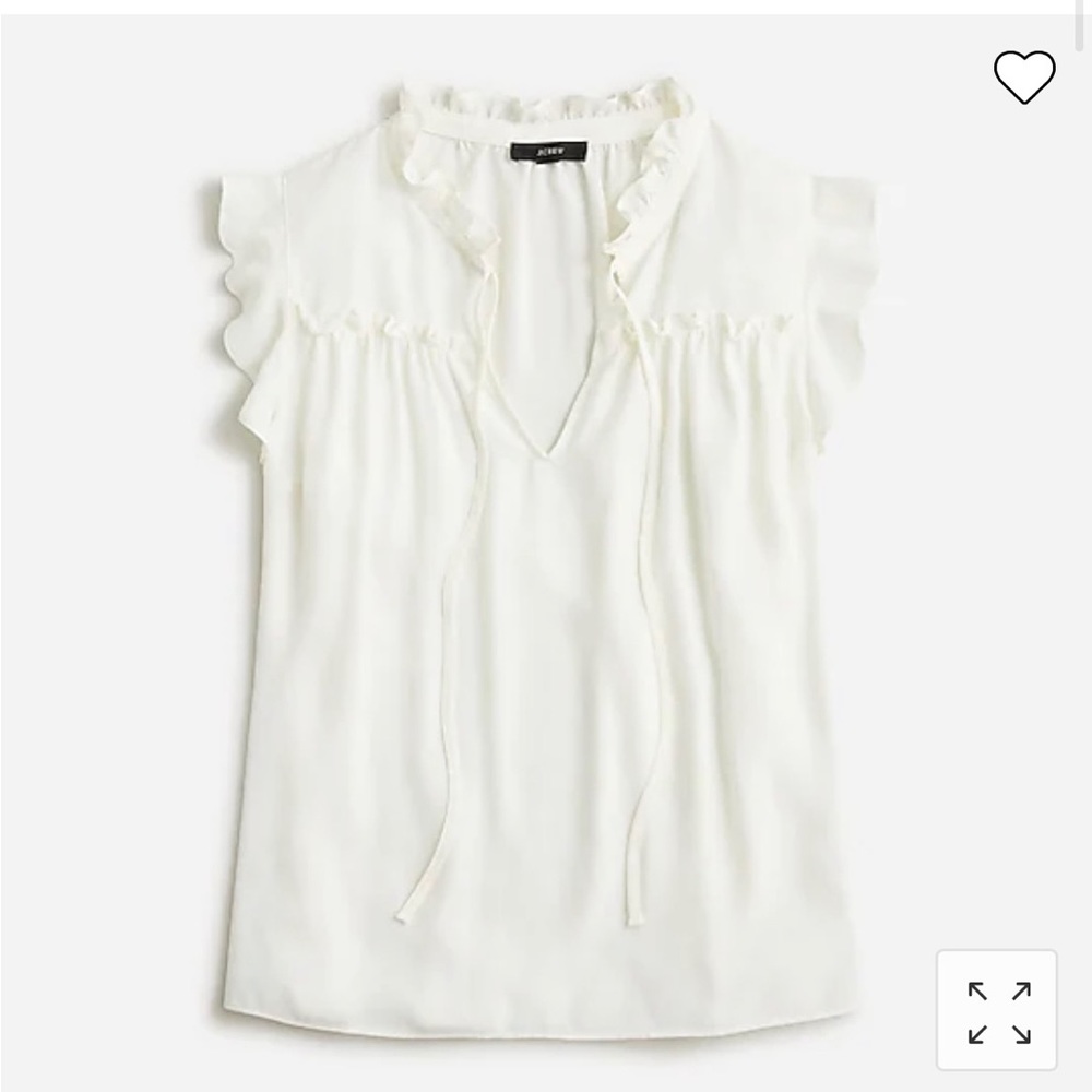 J.Crew ruffle tie-neck blouse